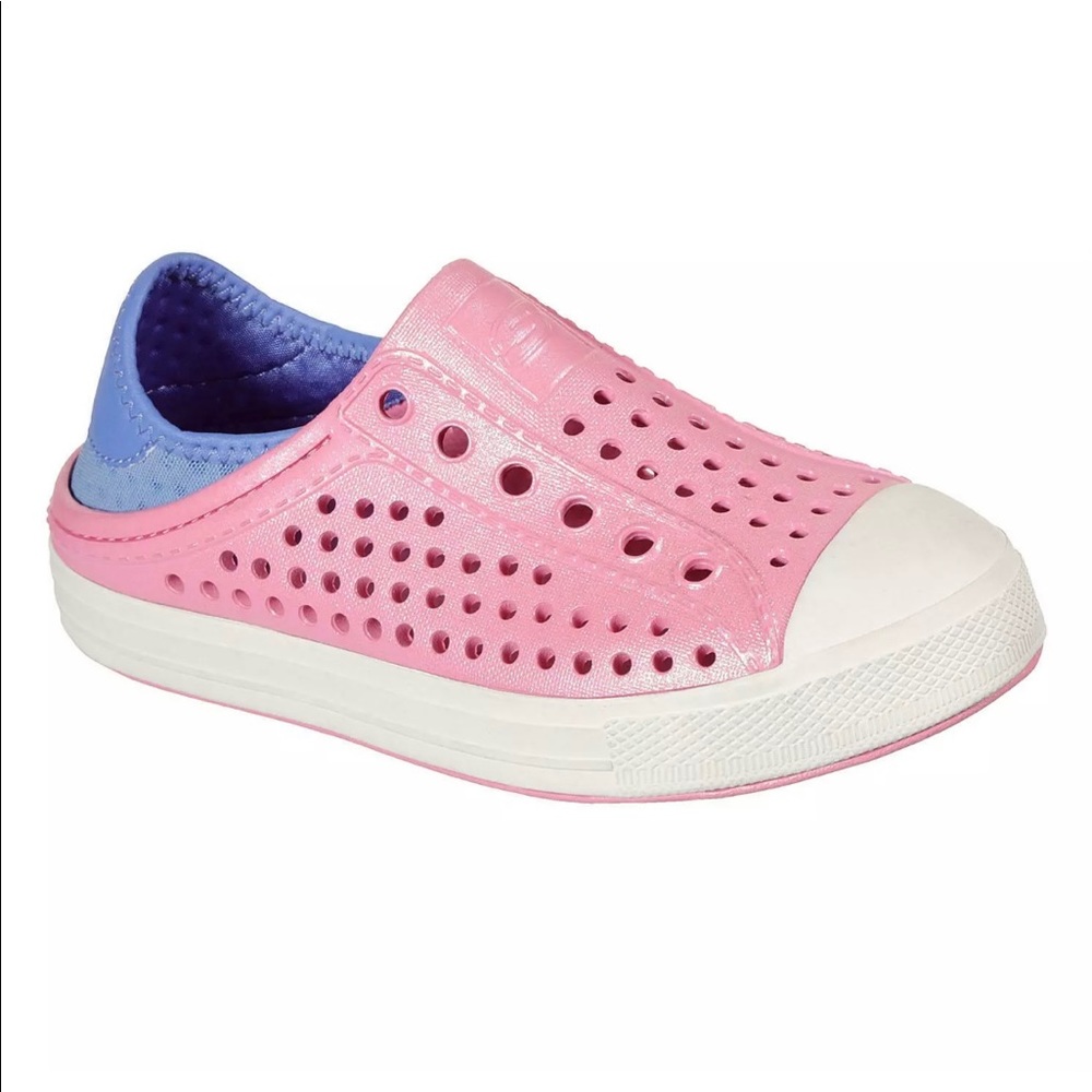 Skechers Girls Foamies Guzman Steps Pink/ Blue Shoes Little Kids Size 12 NWT